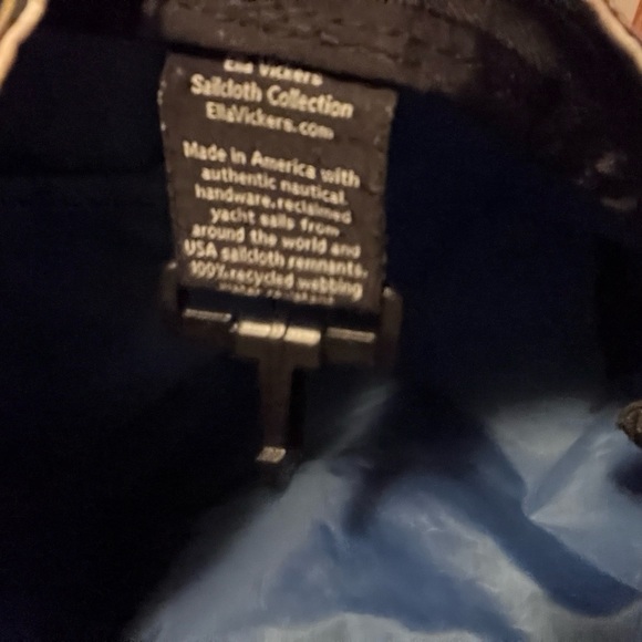 🩵Ella Vickers Sailcloth Shoulderbag💙So Chic n Fun made from up-cycled sails! - Picture 16 of 16